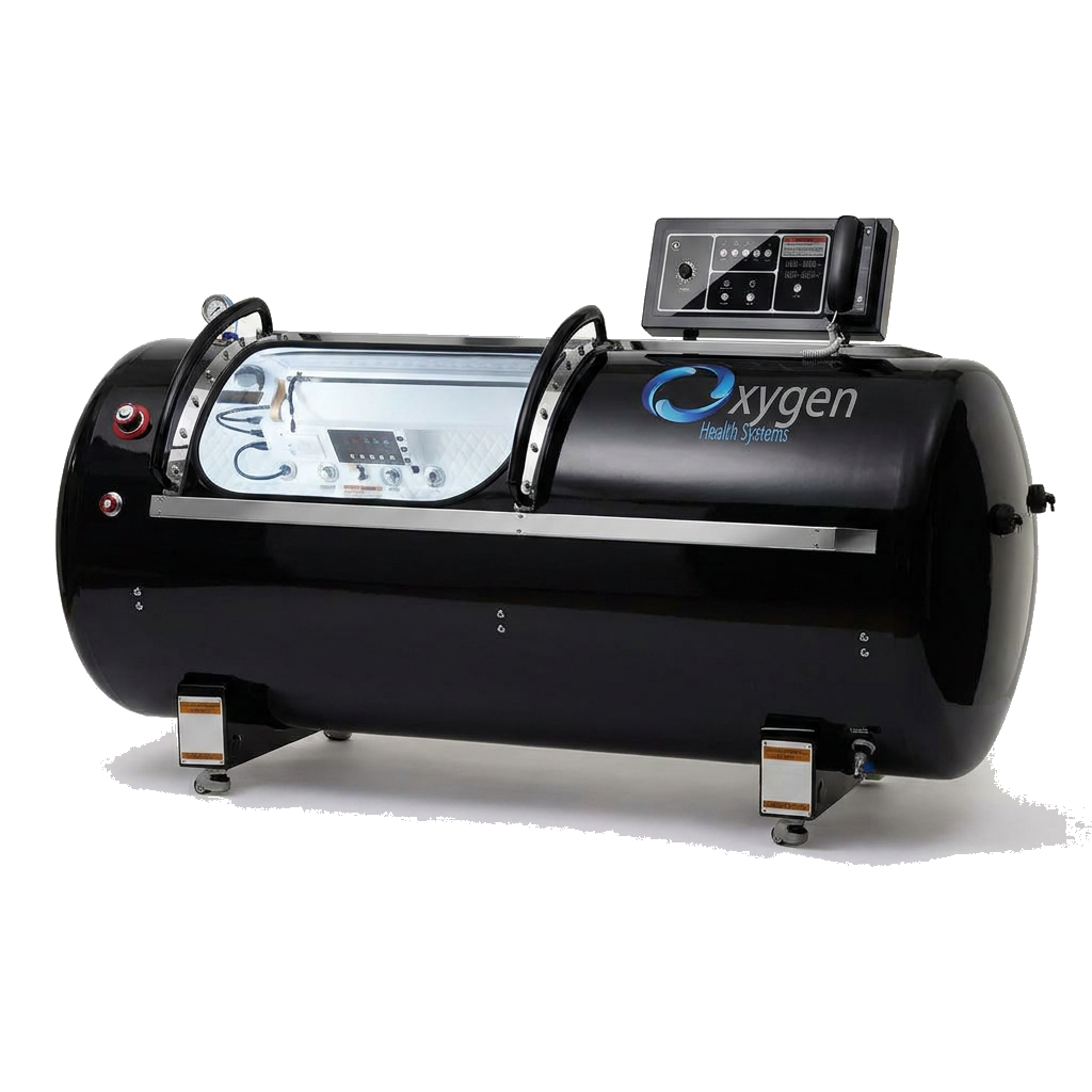 40-inch hard-shell lying hyperbaric chamber in Glossy Black