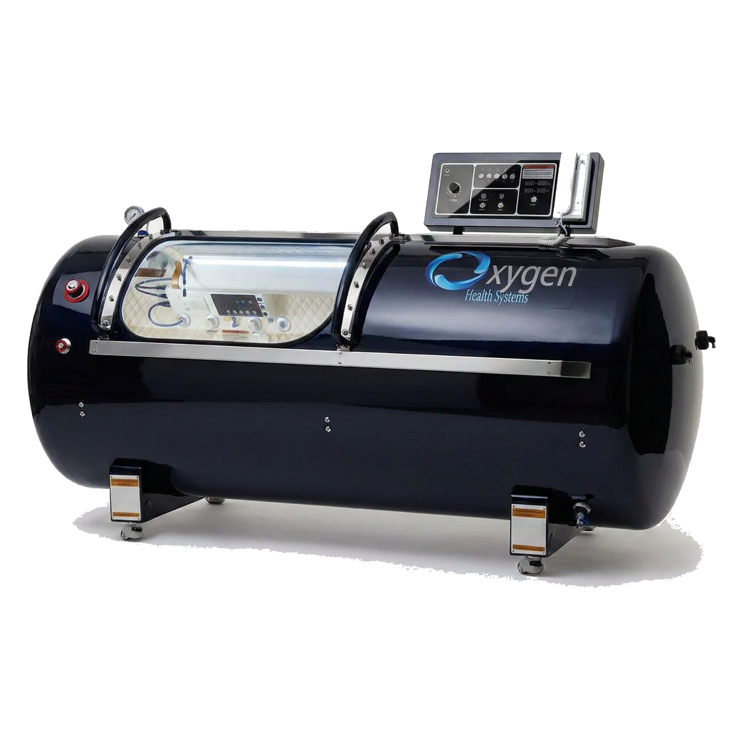 40-inch hard-shell lying hyperbaric chamber in Navy Blue