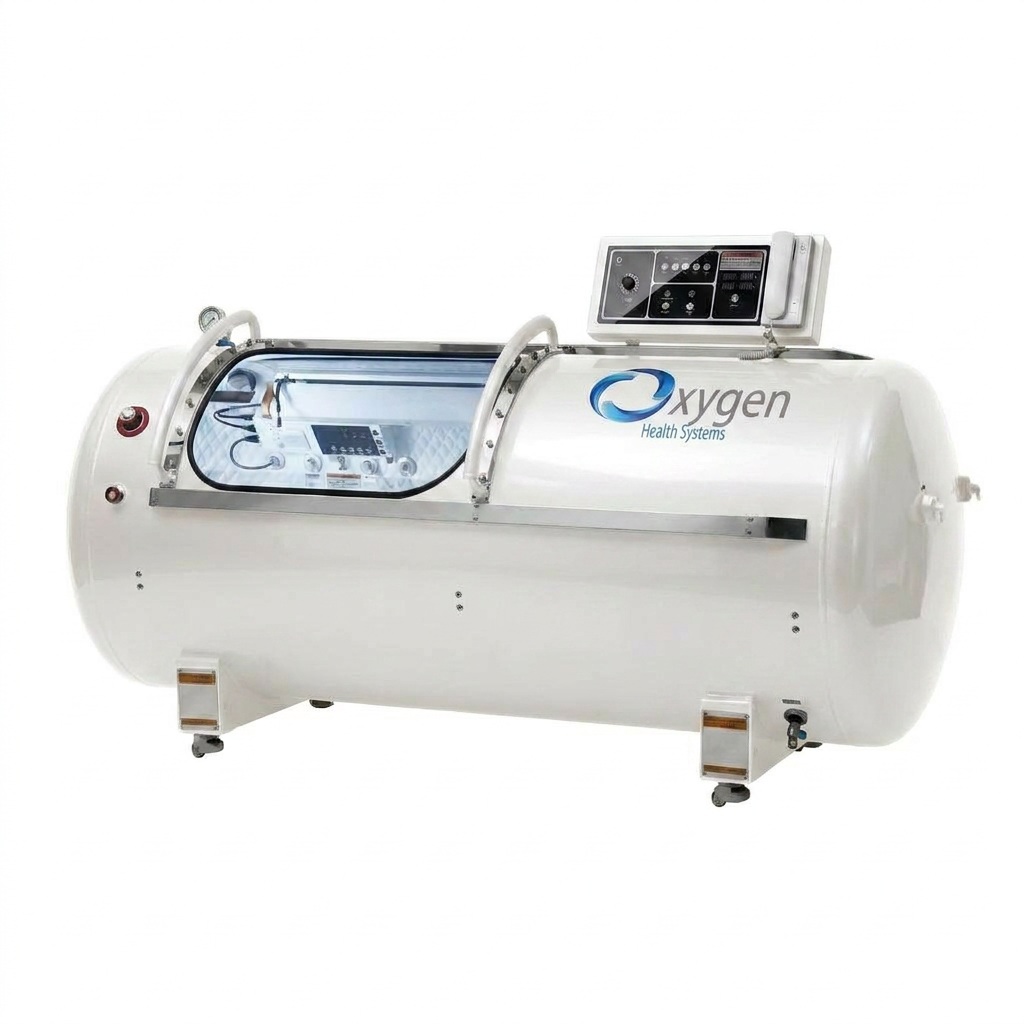40-inch hard-shell lying hyperbaric chamber in Pearl White